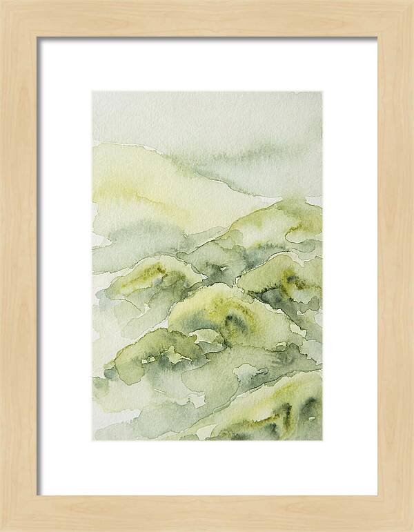 Mossy Hills In Watercolor