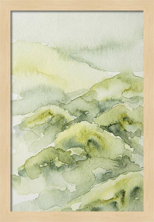 Mossy Hills In Watercolor