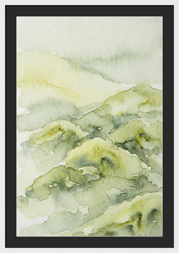 Mossy Hills In Watercolor