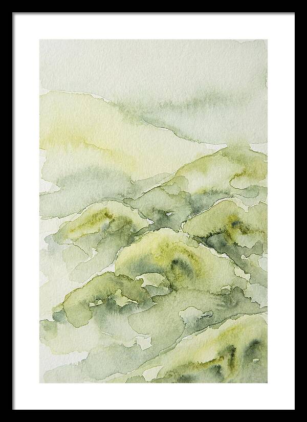 Mossy Hills In Watercolor