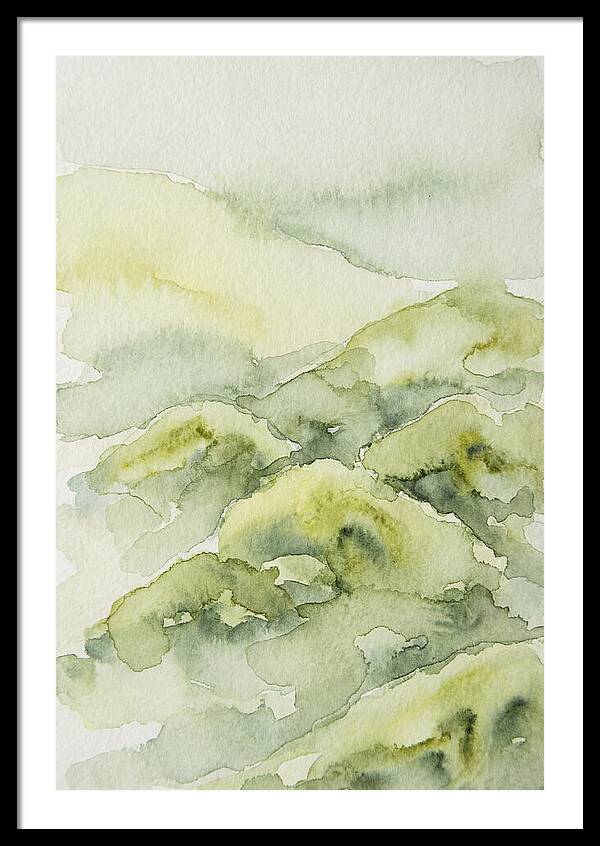 Mossy Hills In Watercolor
