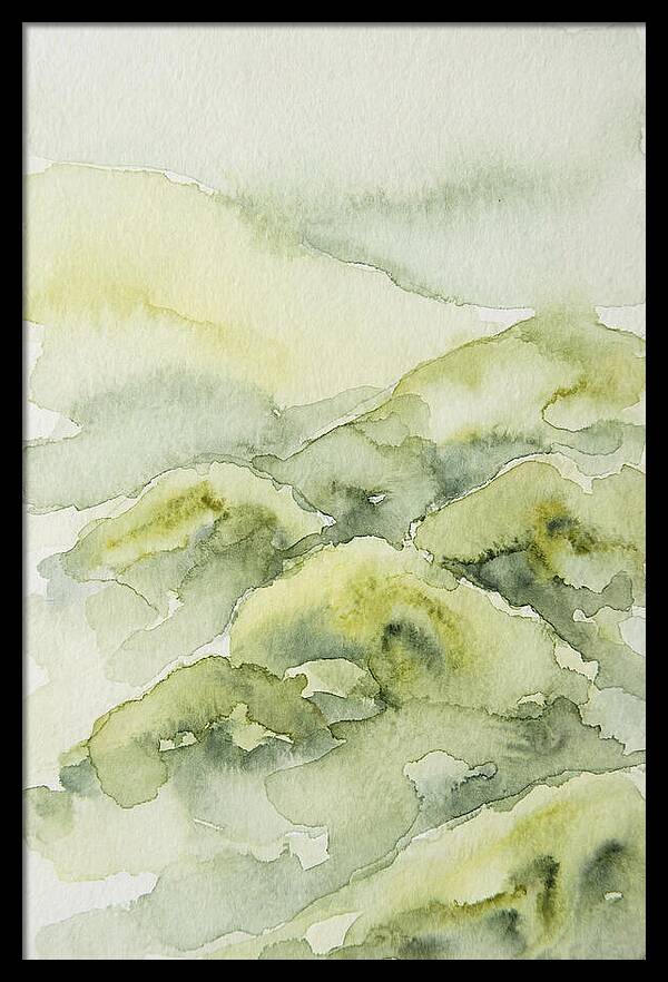 Mossy Hills In Watercolor