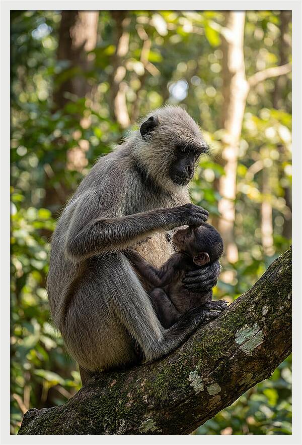 Mother And Baby Langur