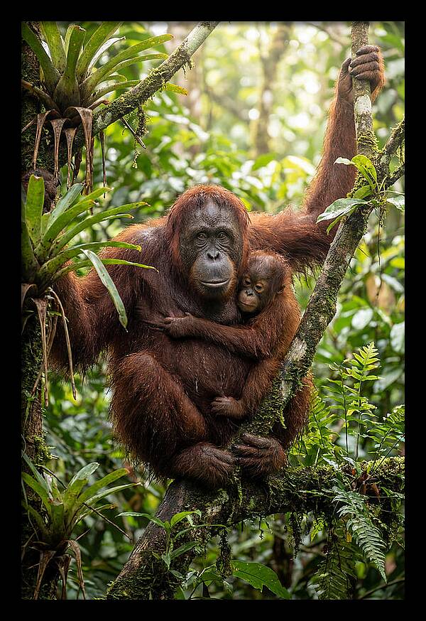 Mother And Child In Canopy