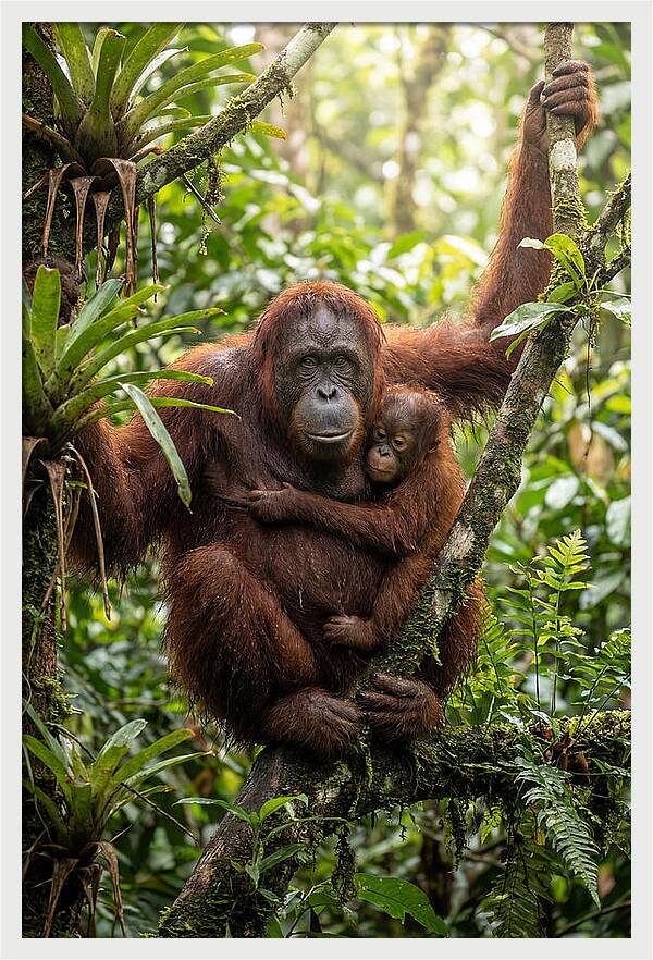 Mother And Child In Canopy