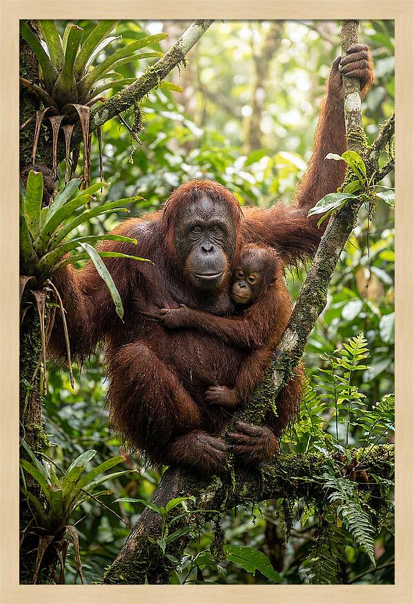 Mother And Child In Canopy