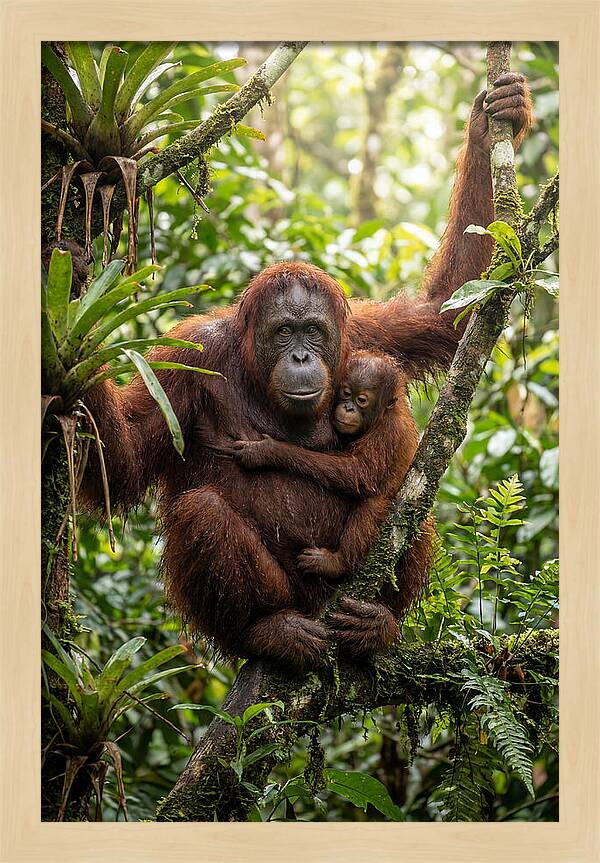 Mother And Child In Canopy