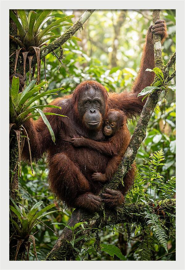 Mother And Child In Canopy