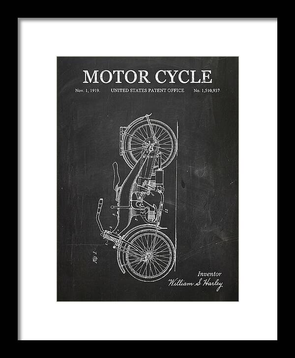 Motor Cycle Harley Davidson Chalkboard Patent Us1510937a