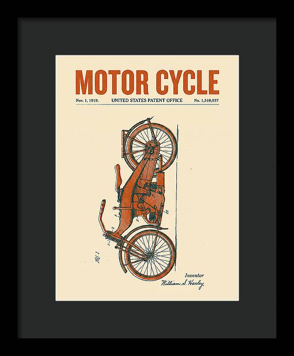 Motor Cycle Harley Davidson Retro Patent Us1510937a