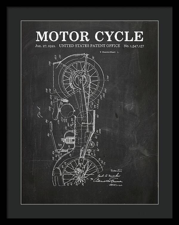 Motor Cycle Ner A Car Chalkboard Patent Us1547157a