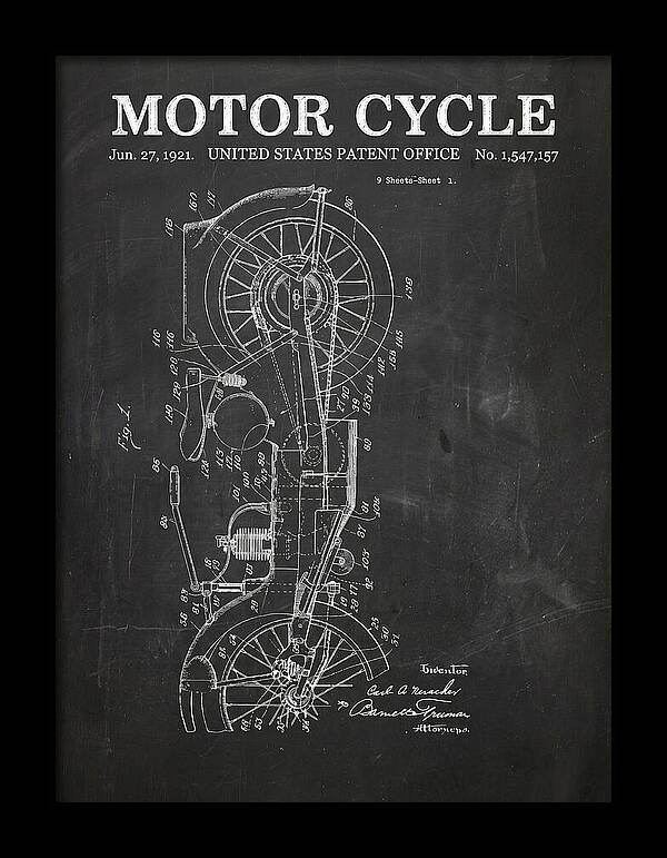 Motor Cycle Ner A Car Chalkboard Patent Us1547157a