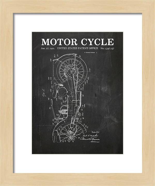 Motor Cycle Ner A Car Chalkboard Patent Us1547157a