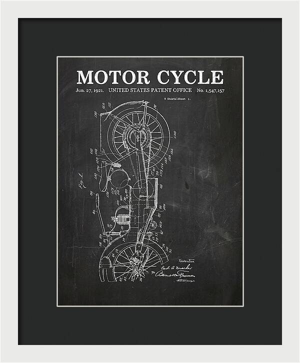 Motor Cycle Ner A Car Chalkboard Patent Us1547157a