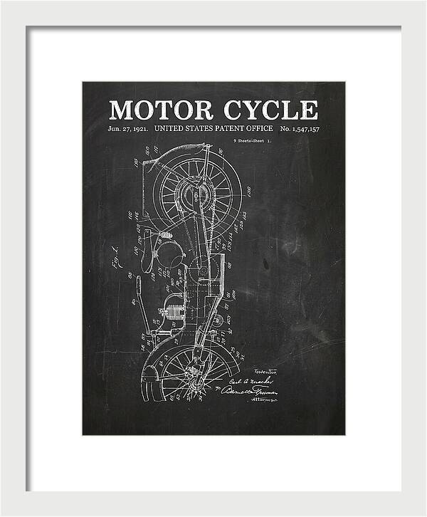 Motor Cycle Ner A Car Chalkboard Patent Us1547157a