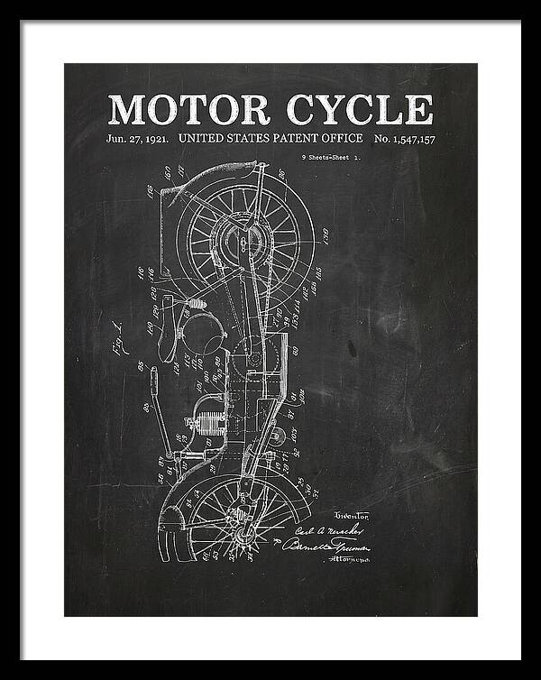 Motor Cycle Ner A Car Chalkboard Patent Us1547157a