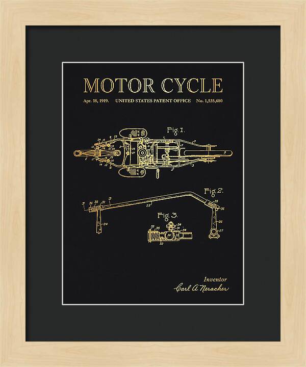 Motor Cycle Ner A Car Gold Patent Us1535680a