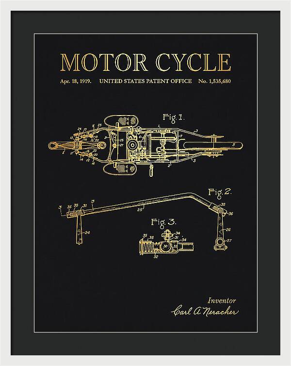 Motor Cycle Ner A Car Gold Patent Us1535680a