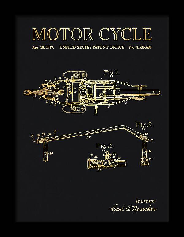 Motor Cycle Ner A Car Gold Patent Us1535680a