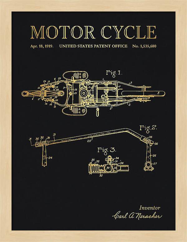 Motor Cycle Ner A Car Gold Patent Us1535680a