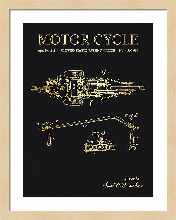 Motor Cycle Ner A Car Gold Patent Us1535680a