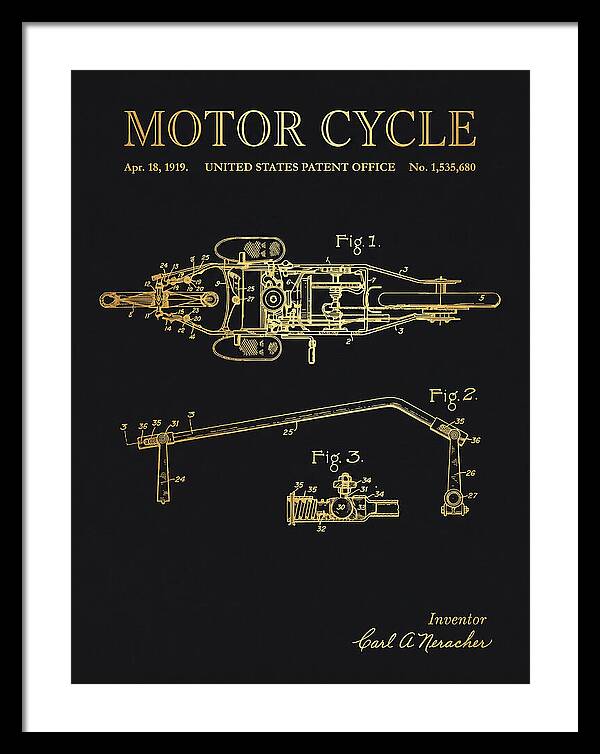 Motor Cycle Ner A Car Gold Patent Us1535680a