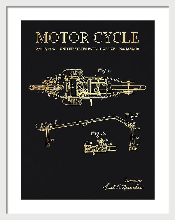 Motor Cycle Ner A Car Gold Patent Us1535680a