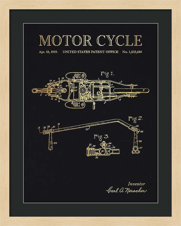 Motor Cycle Ner A Car Gold Patent Us1535680a