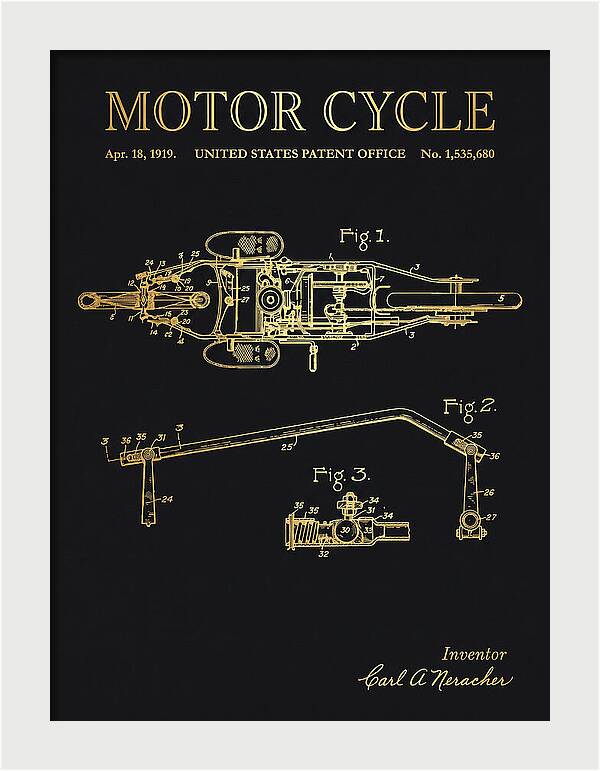 Motor Cycle Ner A Car Gold Patent Us1535680a