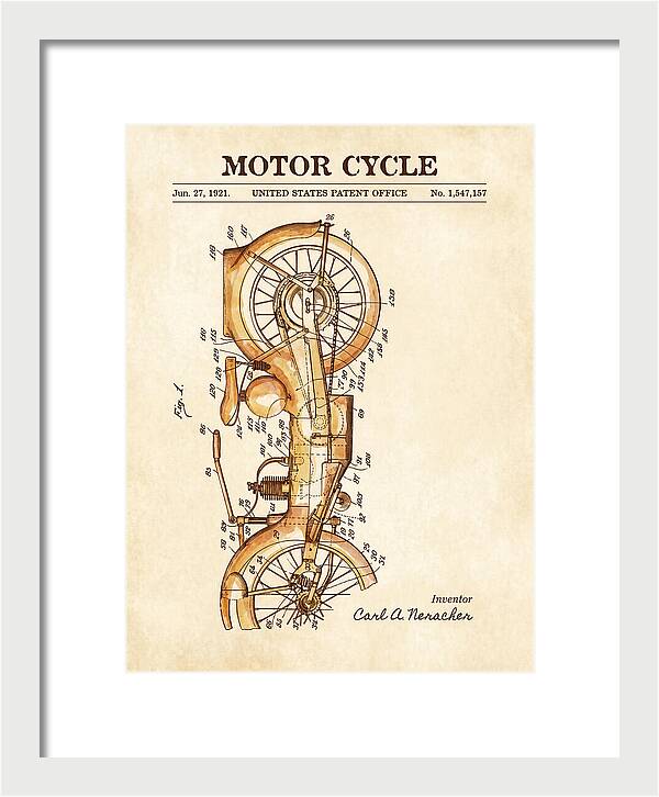 Motor Cycle Ner A Car Watercolor Patent Us1547157a