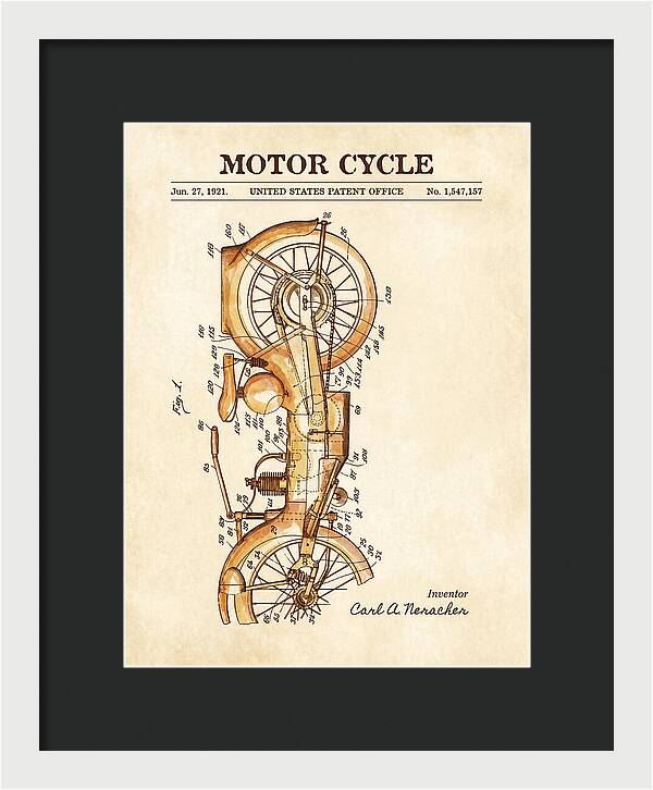 Motor Cycle Ner A Car Watercolor Patent Us1547157a