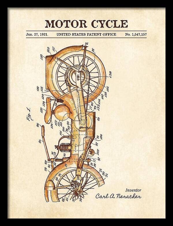 Motor Cycle Ner A Car Watercolor Patent Us1547157a