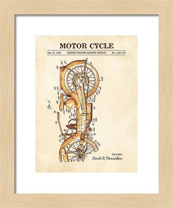Motor Cycle Ner A Car Watercolor Patent Us1547157a
