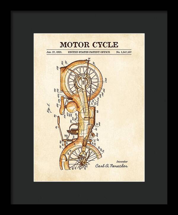 Motor Cycle Ner A Car Watercolor Patent Us1547157a