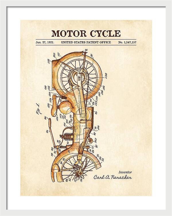Motor Cycle Ner A Car Watercolor Patent Us1547157a