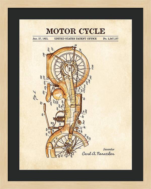 Motor Cycle Ner A Car Watercolor Patent Us1547157a
