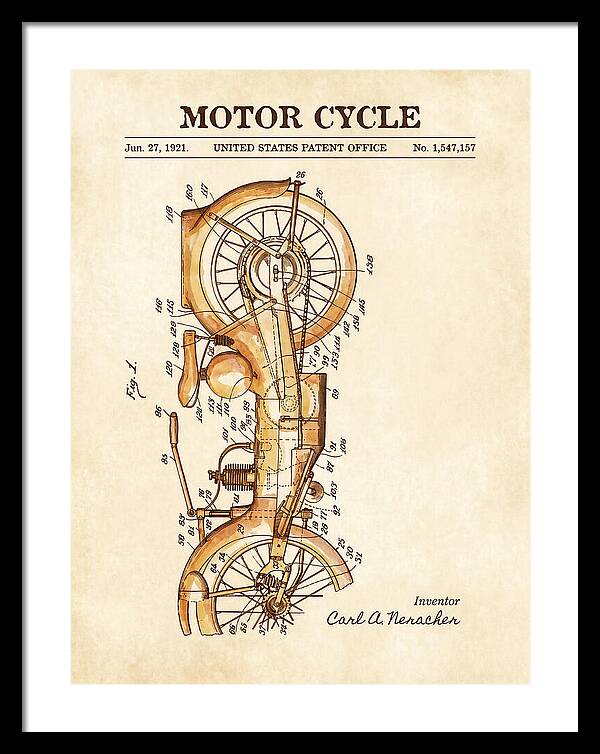 Motor Cycle Ner A Car Watercolor Patent Us1547157a