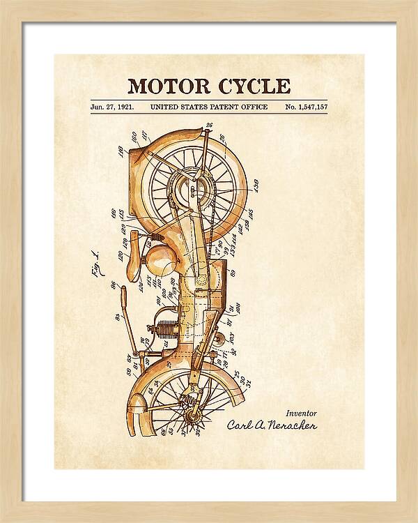 Motor Cycle Ner A Car Watercolor Patent Us1547157a