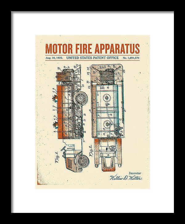 Motor Fire Apparatus Retro Patent Us1694574