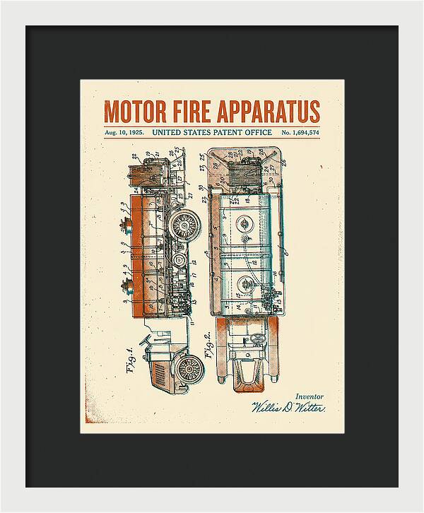 Motor Fire Apparatus Retro Patent Us1694574
