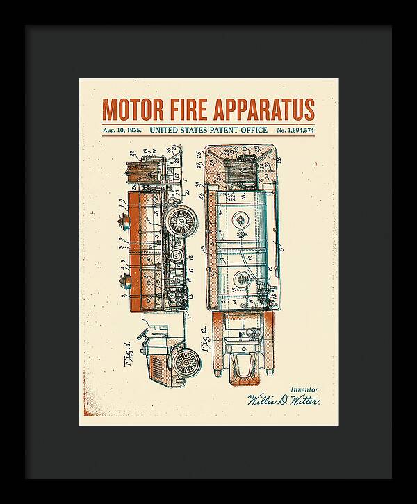 Motor Fire Apparatus Retro Patent Us1694574