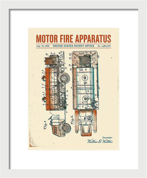Motor Fire Apparatus Retro Patent Us1694574