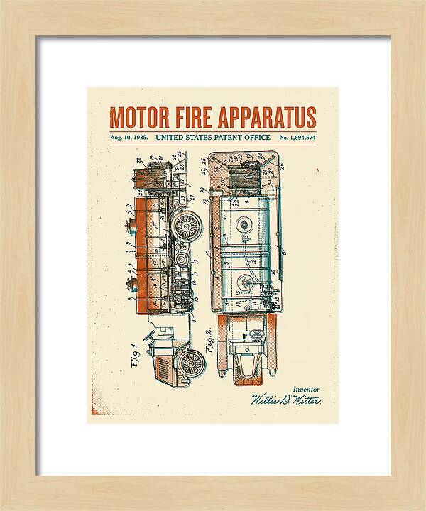 Motor Fire Apparatus Retro Patent Us1694574