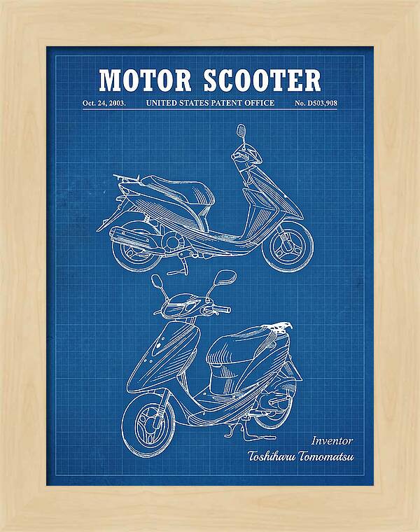 Motor Scooter Blueprint Patent Usd503908s1