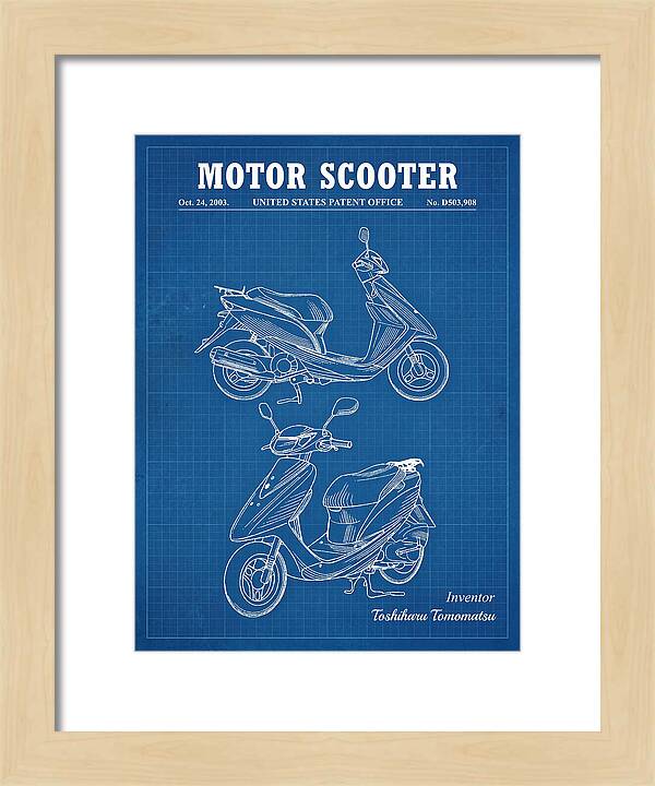 Motor Scooter Blueprint Patent Usd503908s1