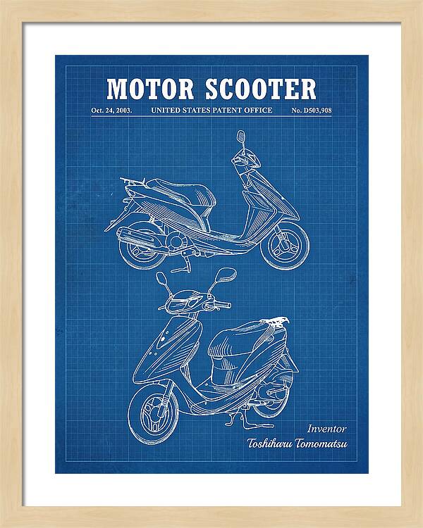 Motor Scooter Blueprint Patent Usd503908s1