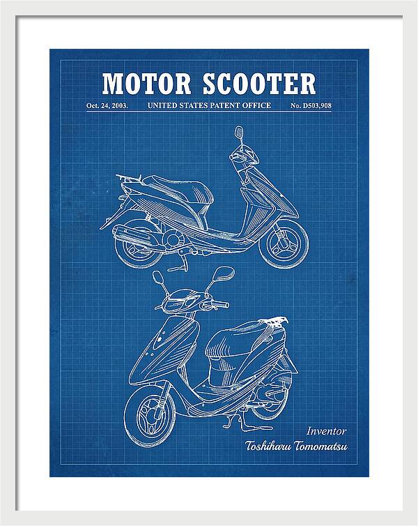 Motor Scooter Blueprint Patent Usd503908s1