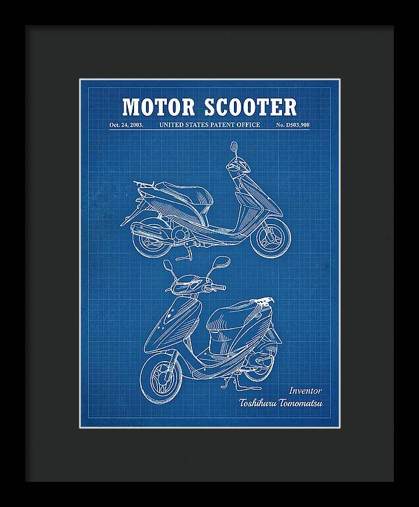 Motor Scooter Blueprint Patent Usd503908s1