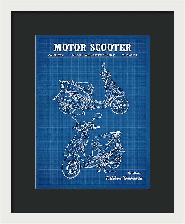 Motor Scooter Blueprint Patent Usd503908s1
