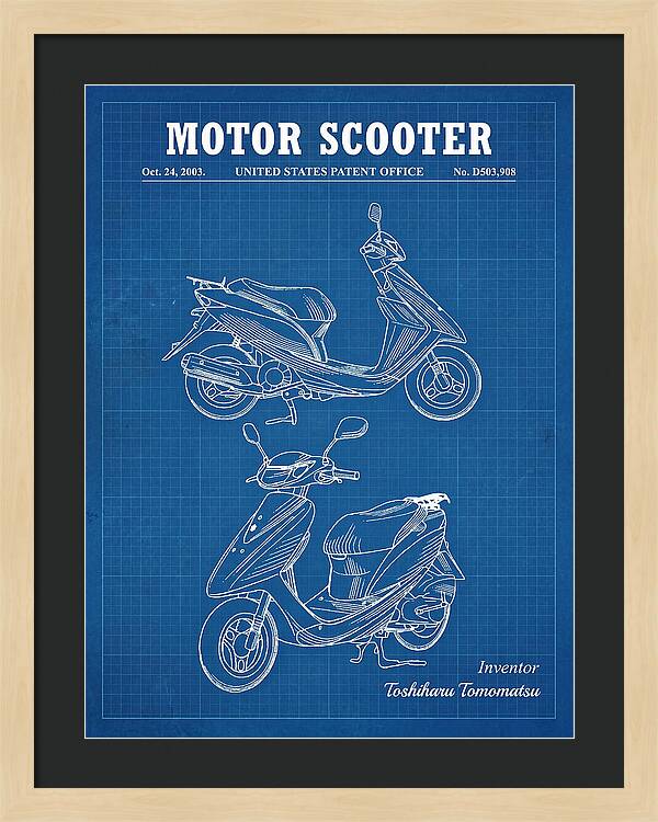 Motor Scooter Blueprint Patent Usd503908s1